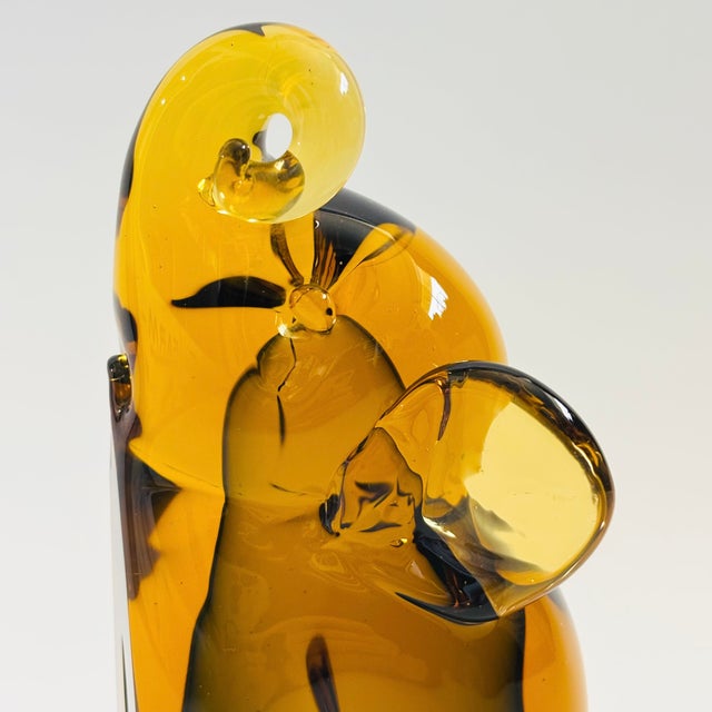 Glass Mid Century Sommerso Art Glass Elephant Bookend For Sale - Image 7 of 10