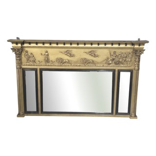Antique Regency Triple Plate Mirror, 1815 For Sale