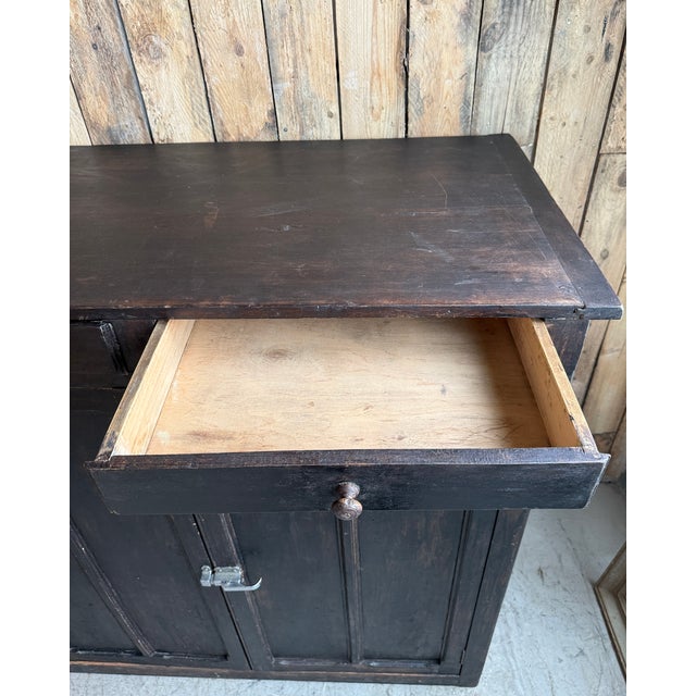 Large Black Parisian Buffet, 1950s For Sale - Image 14 of 16