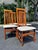 Mid-century modern teak dining chairs. Set of four by Nordic Furniture, made in Canada. A modern and sleek set of chairs....
