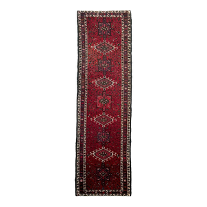 Vintage Karaja with Variations of Red Rug 2.6 x 9.3