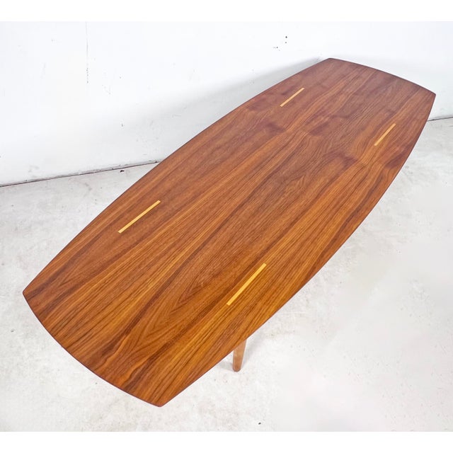 Knoll C. 1950s Abel Sorensen for Knoll, Surfboard Style Mid-Century Coffee Table For Sale - Image 4 of 6