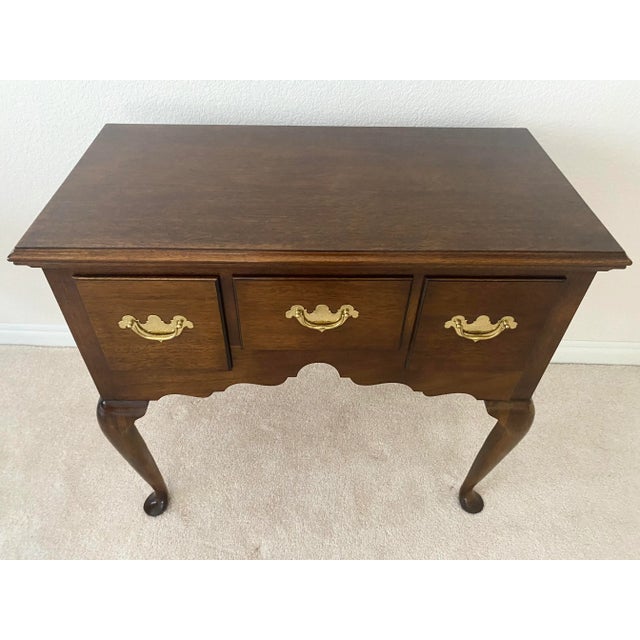 Vintage High Quality Mahogany three drawer Lowboy/Small Sideboard/Chest/Entry Table. It is unbranded. It is in Mint...