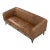 Vincent Industrial Modern Sofa - Light Brown Leather For Sale