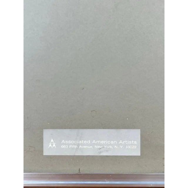 Girl Reaching Forward Lithograph by Albert Walker Signed & Framed, Artist Proof 1950's For Sale - Image 10 of 10