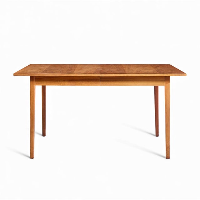 Wood Jack Cartwright for Founders Mid Century Walnut Expanding Walnut Dining Table With 2 Leaves For Sale - Image 7 of 13