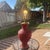 Paint Large Antique Chinese Lamp Cinnabar With Finial -Rare For Sale - Image 7 of 8