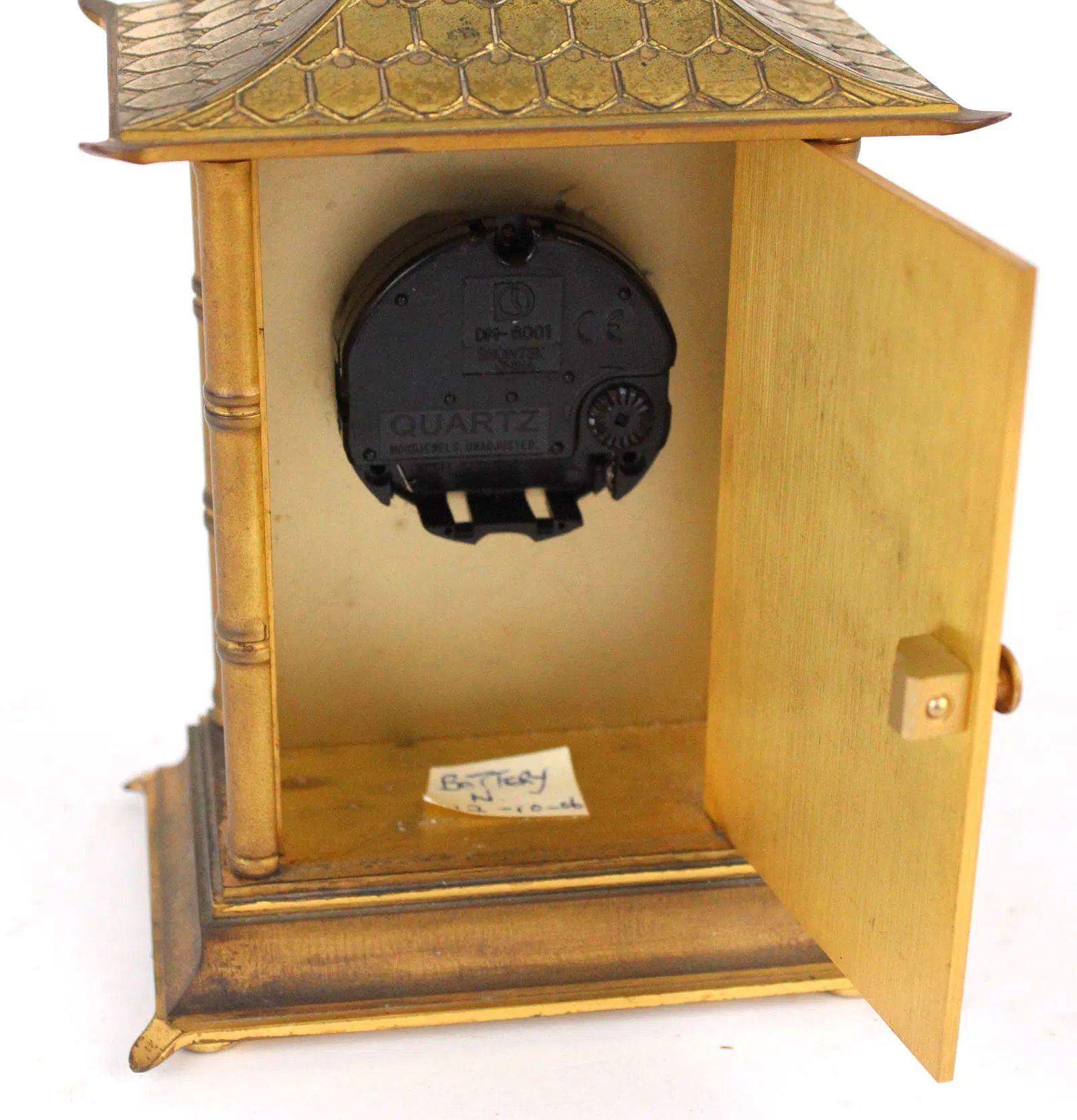 Brass Tiffany & Co. Carriage Pagoda Form Carriage Clock | Chairish