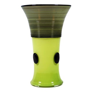 Art Deco Tango Vase Execution 166 in Green and Black by Loetz, Austria-Hungary, 1916 For Sale