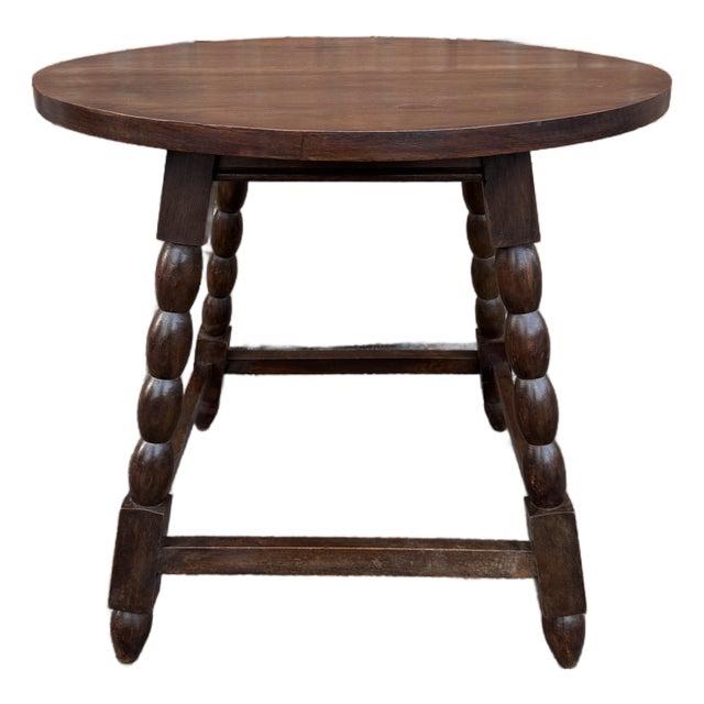 Antique English Round Side Table For Sale