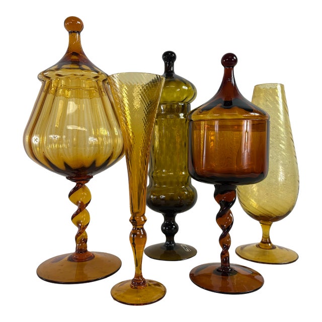 Empoli Rossi Handblown Glass Collection For Sale