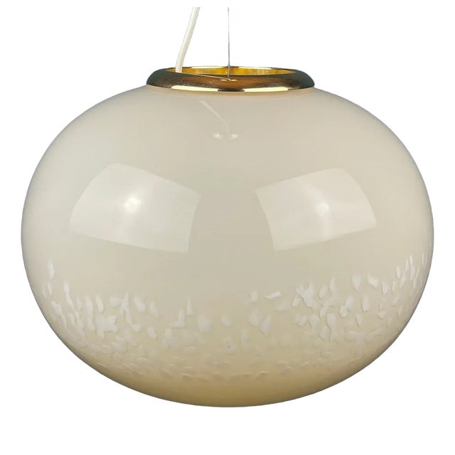 Italian Beige Murano Pendant Lamp from Vetri Murano, 1970s For Sale