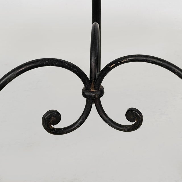 Italian Black Metal Console with Mirror and Drawer, Late 1800s For Sale - Image 17 of 18
