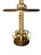 1950s 1950s Mid-Century Modern Florentine Style Wrought Iron Floor Lamp & Wood Side Table For Sale - Image 5 of 12