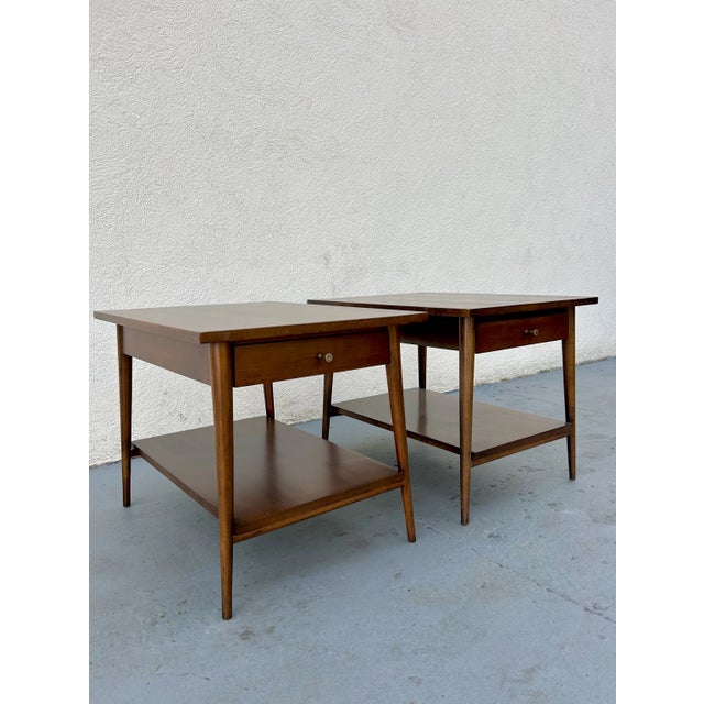 These beautiful McCobb end tables are hard to find as a pair. They have been professionally refinished and match each...