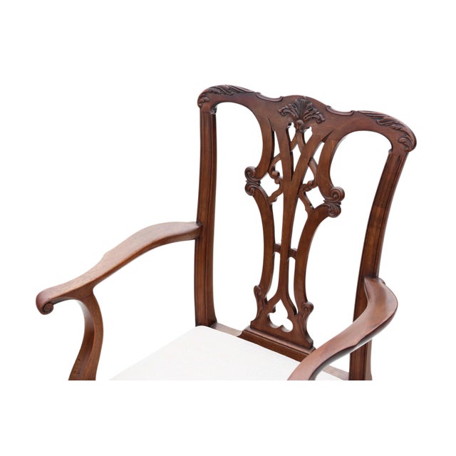 Wood Georgian Revival Mahogany Dining Chairs, 1910, Set of 8 For Sale - Image 7 of 13