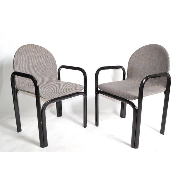 Mid-Century Modern Gae Aulenti for Knoll International Armchairs Mid-Century Modern 1975 - Pair For Sale - Image 3 of 13