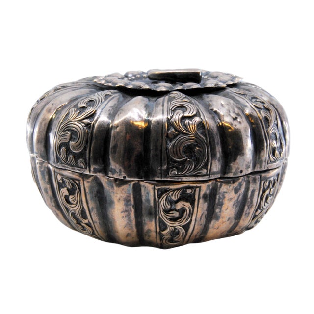 Silver Rosary Box in the Shape of a Fruit with Removable Lid For Sale - Image 6 of 10