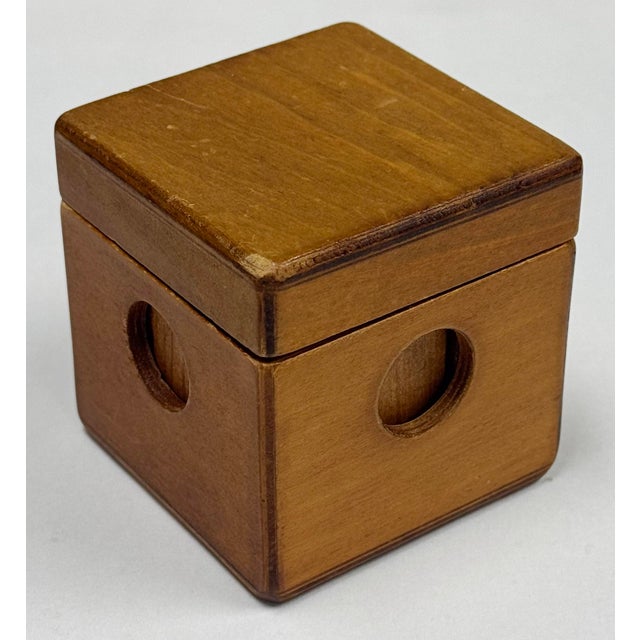 American Vintage Handmade Boxed Wood Puzzle For Sale - Image 3 of 5