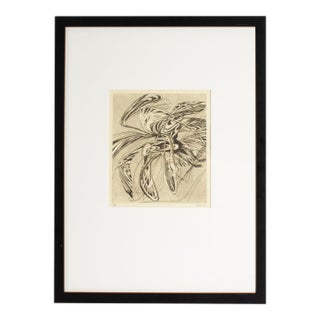 1944 Abstract Etching by Daniel Philip Platt For Sale