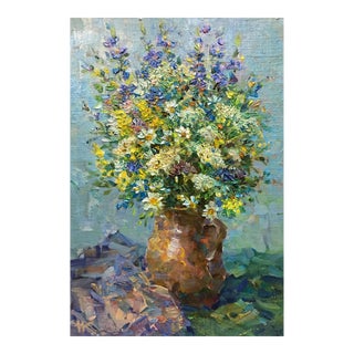 Oil Painting Daisies Kalashnik Nikolai Fedorovich For Sale