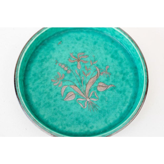Gustavsberg Art Deco Swedish Grace Argenta Plate by Wilhelm Kåge for Gustavsberg, Sweden, 1930s For Sale - Image 4 of 11