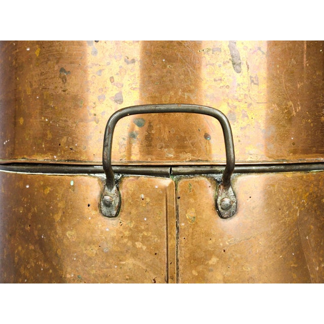 1880s Antique French Copper Steamer Pot For Sale - Image 4 of 10