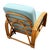 1950s 1950s Restored Rattan Triple-Strand Half Square Moon Arm Lounge Chair W/ Arched Back For Sale - Image 5 of 5