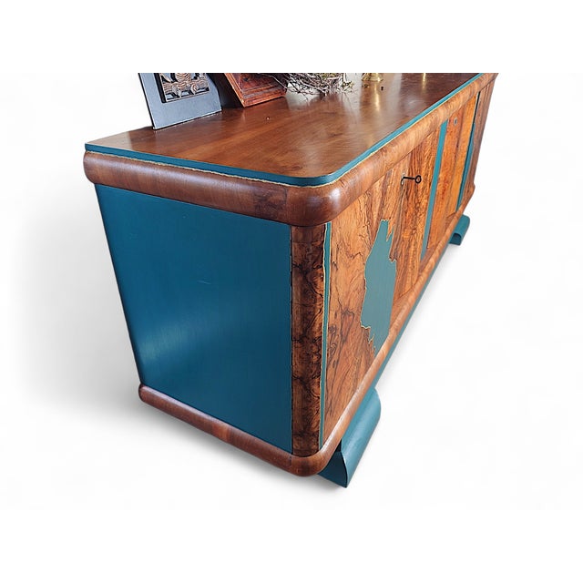 Vintage Art Deco Sideboard in Burl Wood, Germany, 1940 For Sale - Image 3 of 6