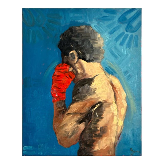 "Strength", Oil on Canvas Painting by Seromo Okoro For Sale
