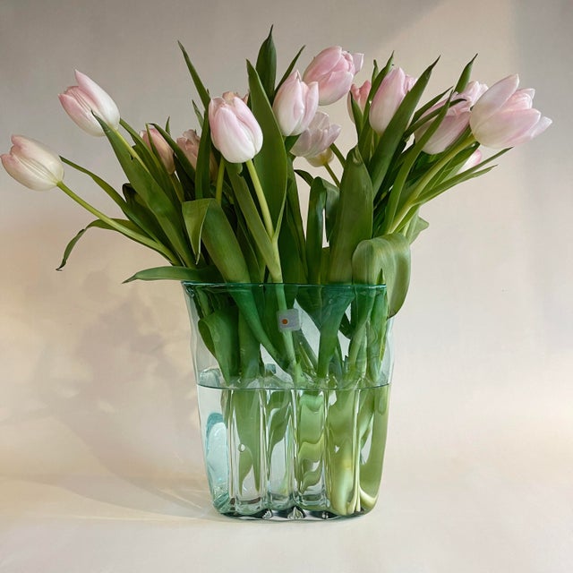 Mid 20th Century Mid 20th Century Blenko Pleated Vase For Sale - Image 5 of 8