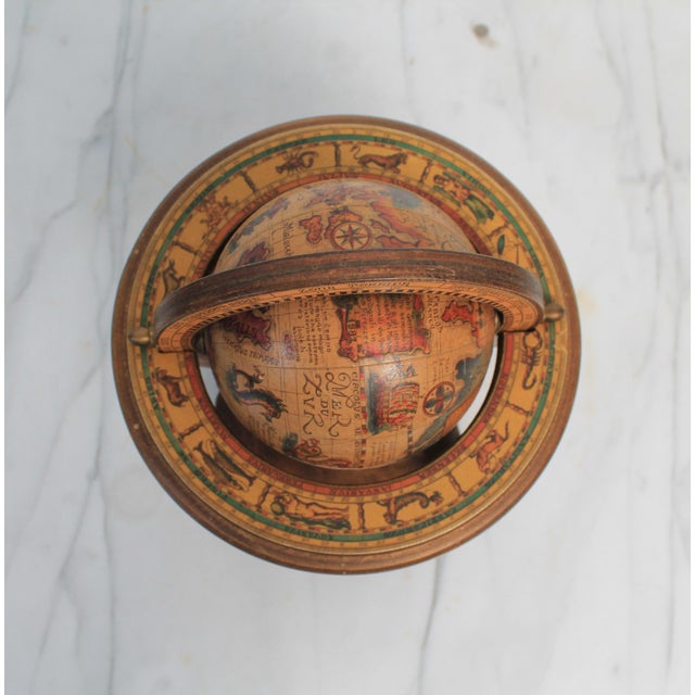 Vintage Italian World Desk Globe For Sale - Image 9 of 15
