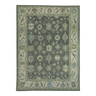 Turkish Oushak Rug 8'9" x 11'10" #18103 For Sale