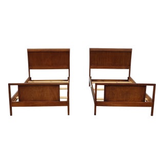 Mid 20th Century Mid Century Modern Twin Beds - a Pair For Sale