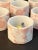 Vintage Japanese Pink and White Ceramic Napkin Rings With English Tin Tray - Set of 9 For Sale - Image 10 of 10