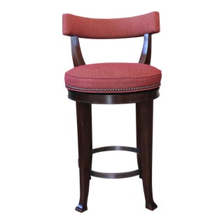 Curved Back Swivel Bar Stool For Sale