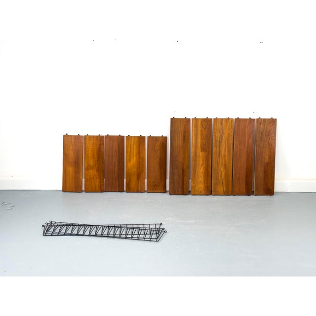 Black Vintage Teak Wall Shelf by Kajsa & Nils Nisse Strinning for String, 1960s For Sale - Image 8 of 10
