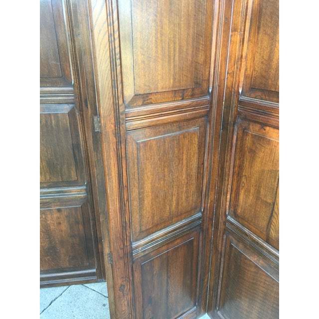 Solid Oak Room Divider Screen Chairish