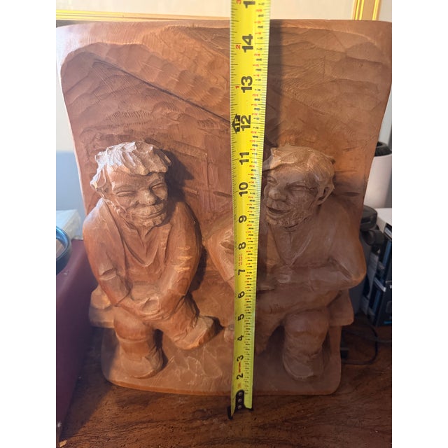 Folk Art 1950s T.J. Korpi Conversation Caught in Time For Sale - Image 3 of 12