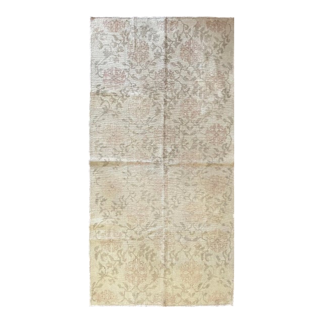 Antique Turkish Oushak Rug, 4'11" X 9'7" #11141 For Sale