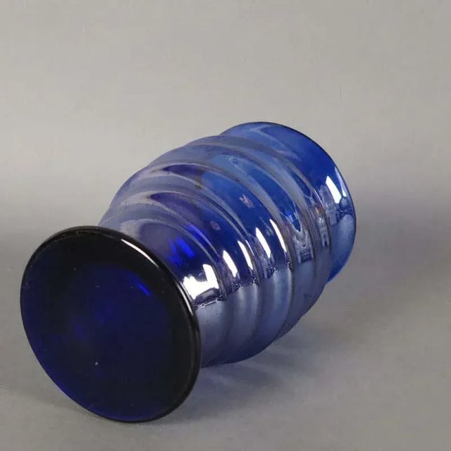 Antique Art Nouveau German Colored Glass Vase by Jean Beck For Sale - Image 6 of 7