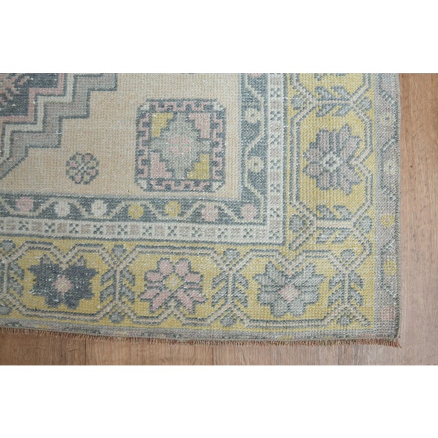 Folk Art 1970s Vintage Handmade Wool Cotton Pink Area Rug For Sale - Image 3 of 11