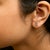 Haus of Brilliance 10K White Gold 1/10 Cttw Diamond 'G' Initial Stud Earring For Sale - Image 4 of 5