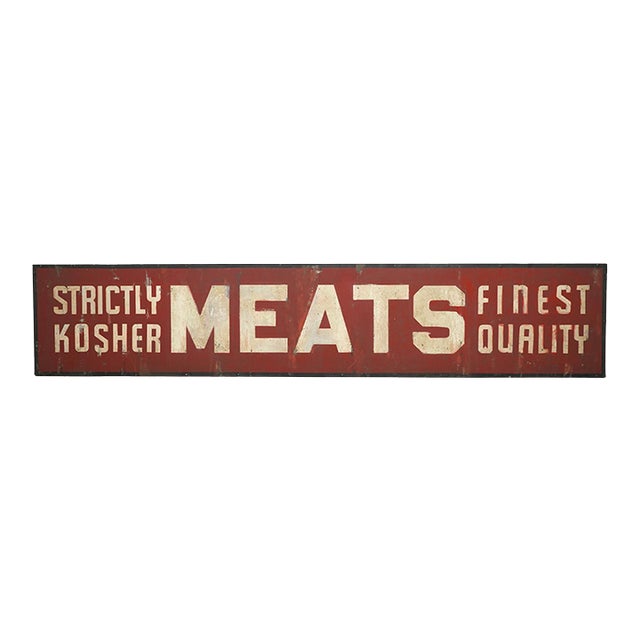 Reclaimed Kosher Meats Marty Supreme Movie Prop Sign For Sale