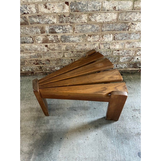 Brown 1960s Brutalist Wooden Side Table, Netherlands For Sale - Image 8 of 18