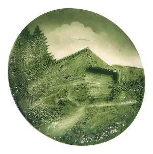 Decorative Plate Embossed Cabin Scene Zell Am Harmersbac #2