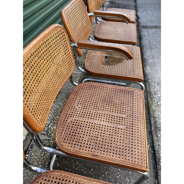 Klaus Nienkamper Knoll International Vintage Cantilever Chairs, Chrome Tube Cane For Sale - Image 4 of 12
