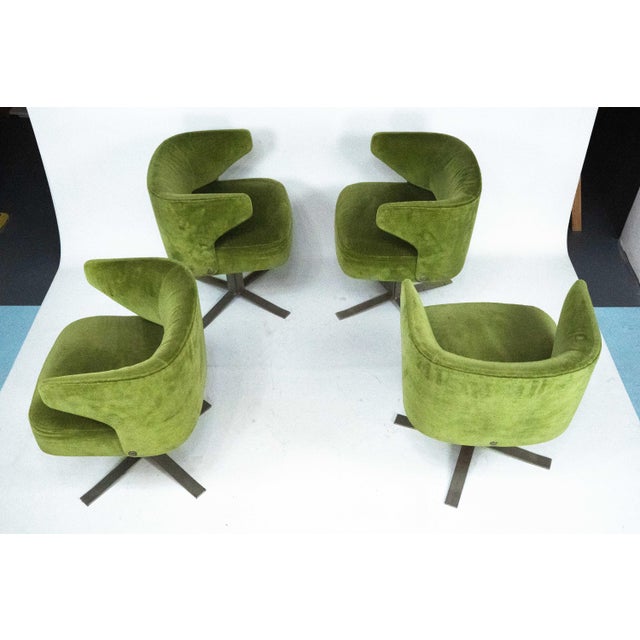 Green Swivel Poney Chairs by Gianni Moscatelli for Formanova, Italy, 1970s, Set of 4 For Sale - Image 16 of 18