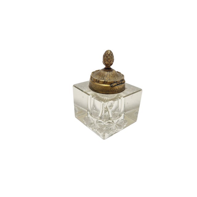 Art Deco Crystal Inkwell, Germany, 1930s For Sale - Image 10 of 14