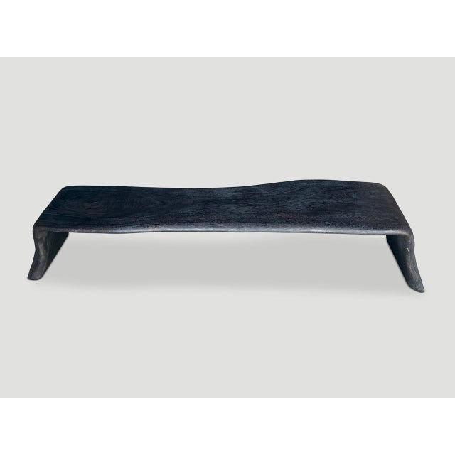 Andrianna Shamaris Impressive Sculptural Charred Coffee Table or Bench For Sale - Image 4 of 5